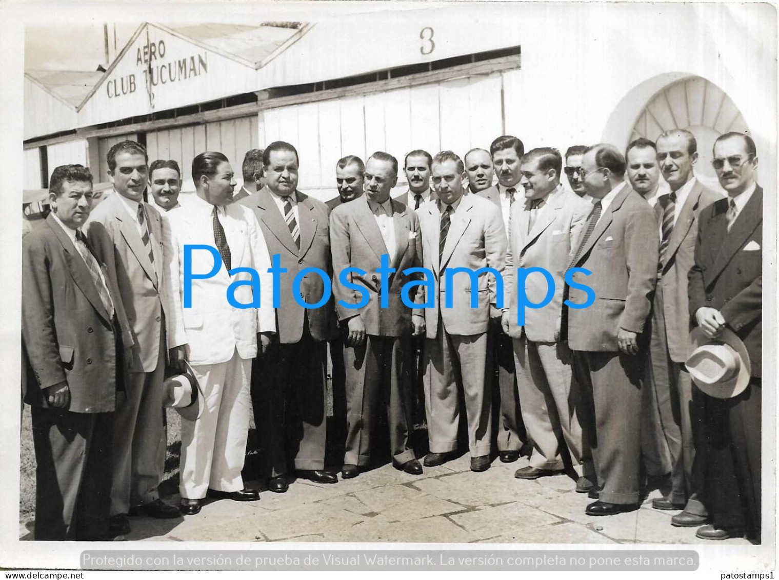 229162 ARGENTINA TUCUMAN GOBERNADOR FERNANDO RIERA 1951 AIRPORT AEROPUERTO 18 X 13 CM PHOTO NO POSTCARD - Argentine