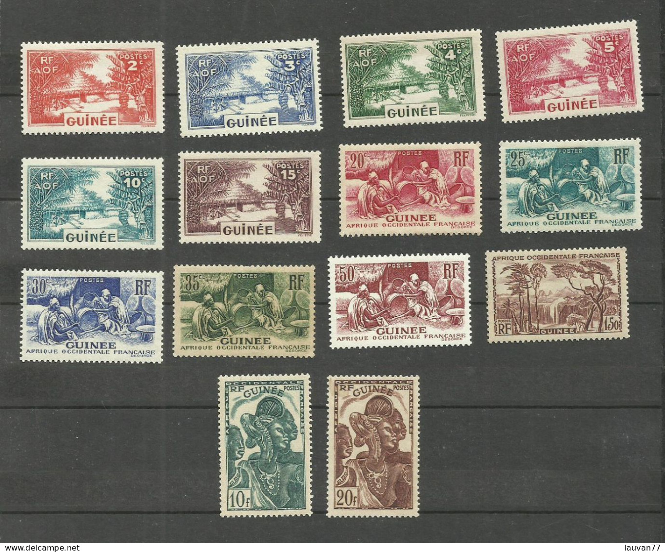 GUINEE N°125 à 135, 140, 145, 146 Neufs** Cote 10.20€ - Unused Stamps