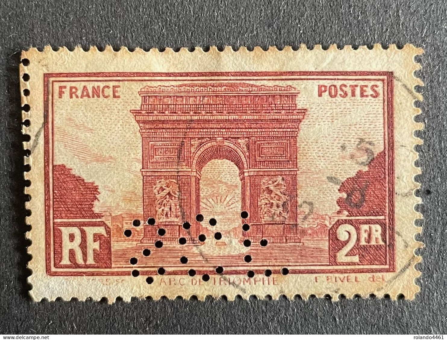 FRANCE S N° 258 1929 SGF 116 Indice 6 Perforé Perforés Perfins Perfin ! - Other & Unclassified