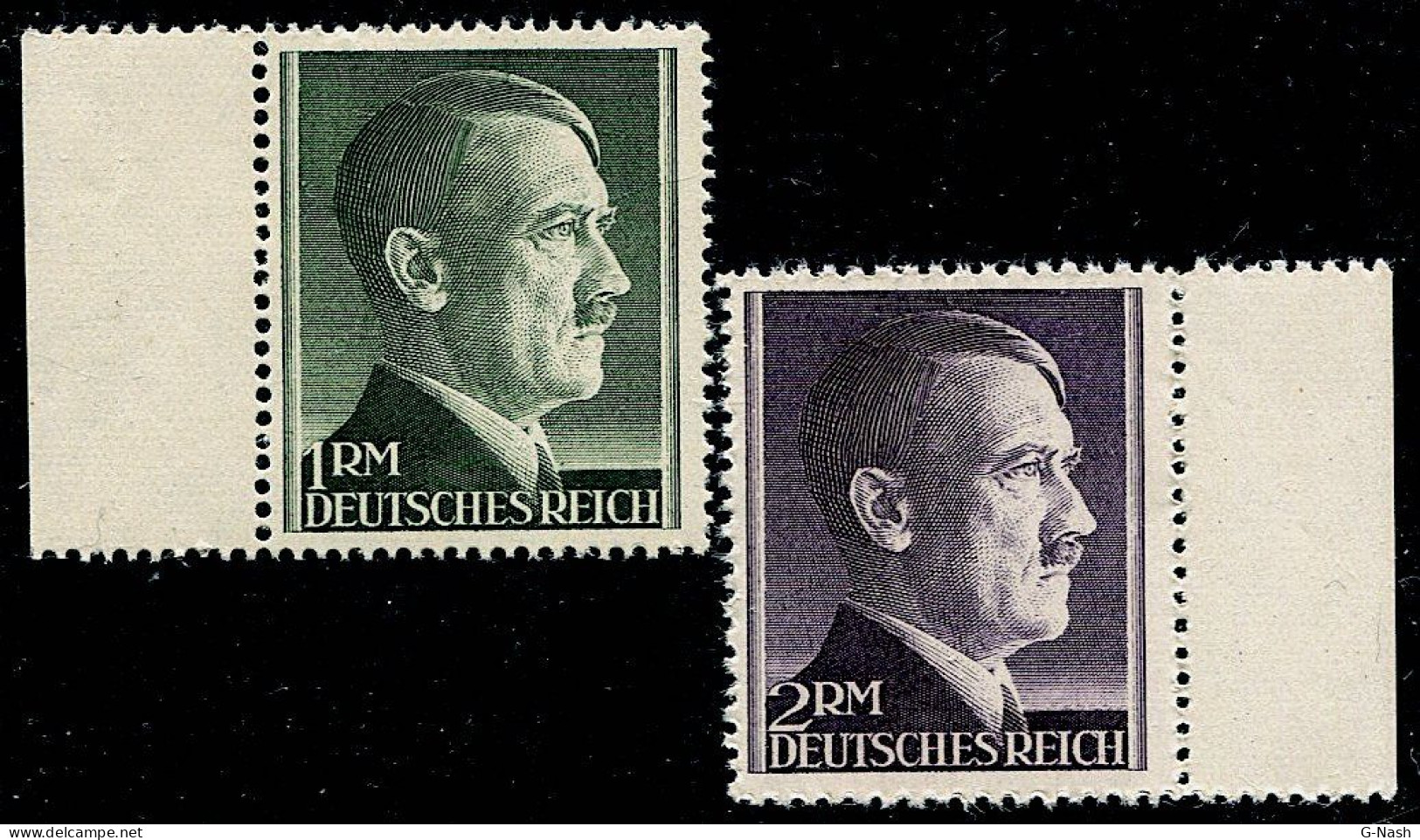 Allemagne (1941-1943) - Timbres** Gravés Effigie 1RM Et 2 RM - Neufs