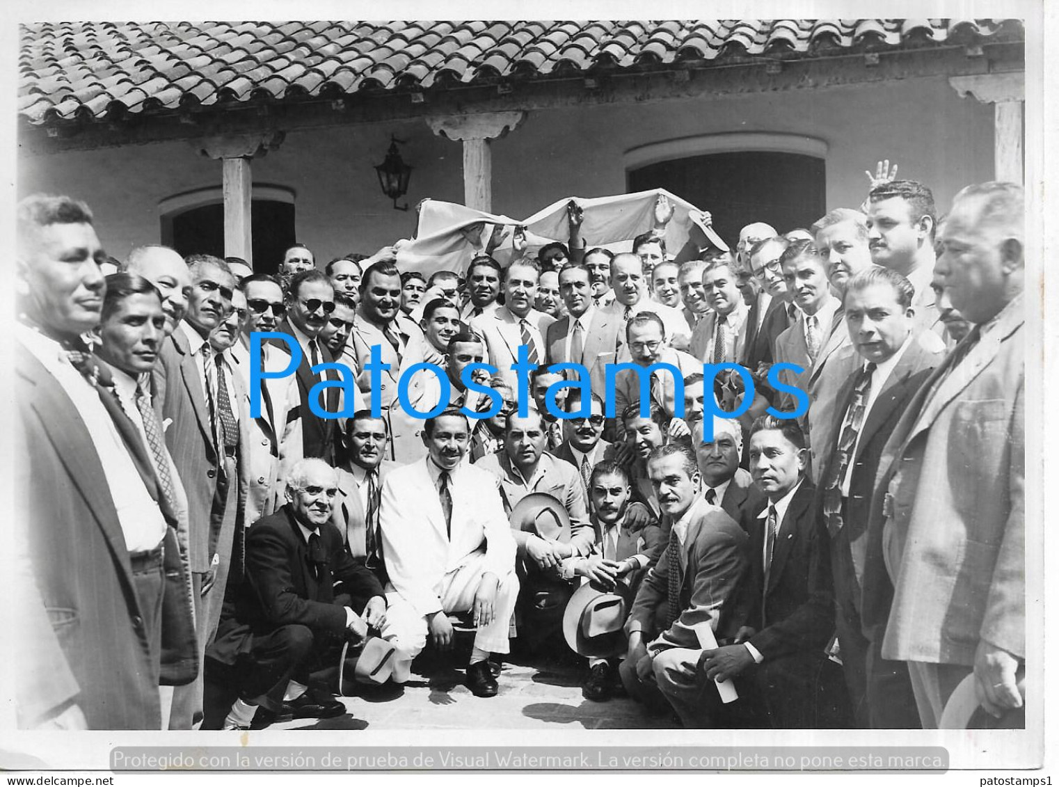229166 ARGENTINA TUCUMAN GOBERNADOR FERNANDO RIERA 1951 CASA HISTORICA CANDIDATOS ELECTOS 18 X 13 CM PHOTO NO POSTCARD - Argentina