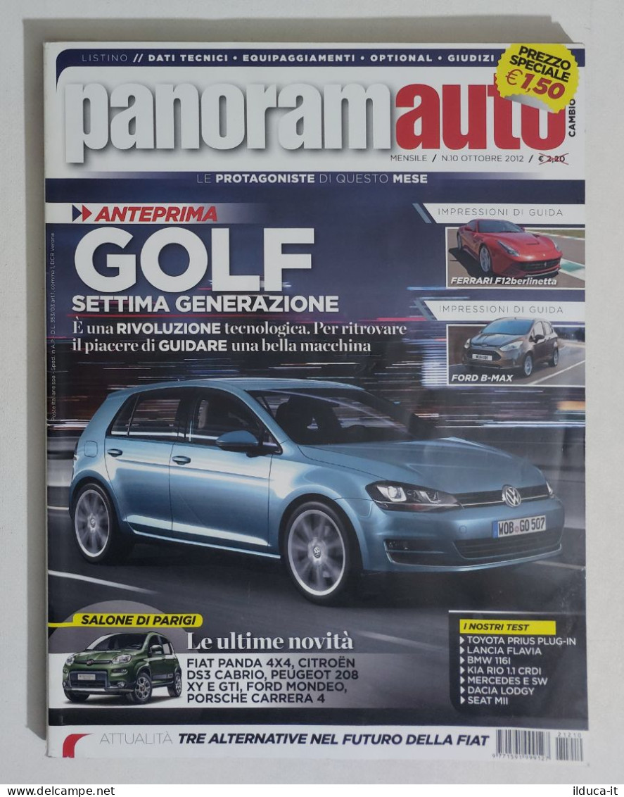 54669 Panoramauto A. 2012 N. 10 - VW Golf - Test Prova Varie Auto - Moteurs