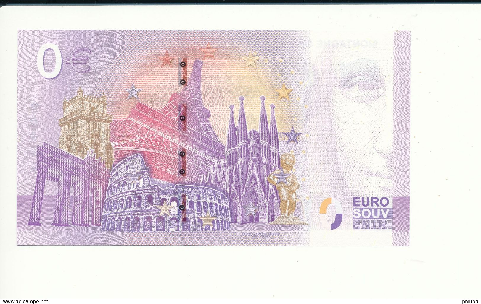 Billet Touristique 0 Euro - MONTAGNE SAINTE-VICTOIRE - UEUZ - 2021-1 - N° 1893 - Other & Unclassified