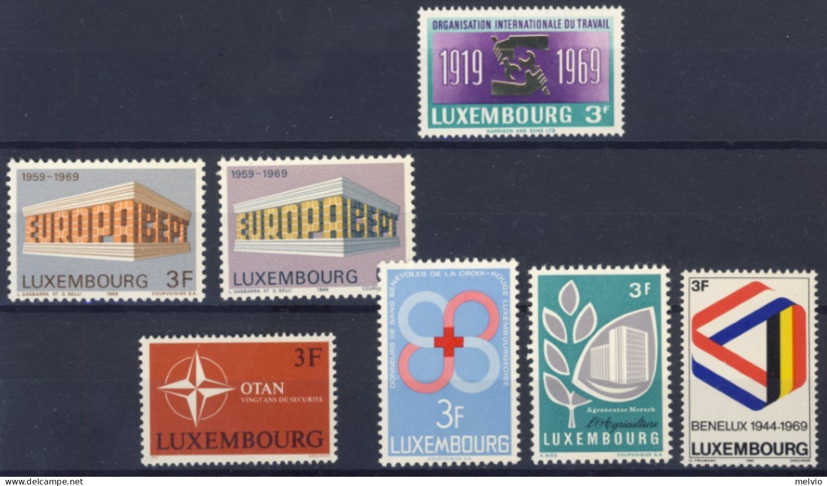 1969-Lussemburgo (MNH=**) 9 Valori - Other & Unclassified