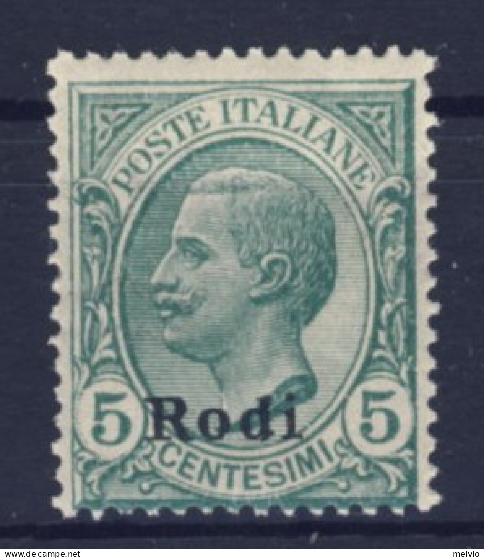 1912-Rodi (MNH=**) 5c. Effige Vittorio Emanuele Cat.Sassone Euro 15 - Aegean (Rodi)