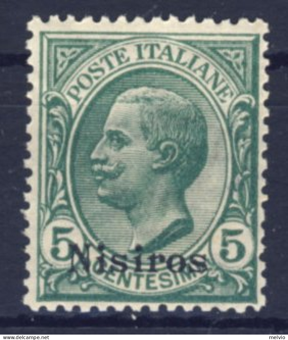 1912-Nisiro (MNH=**) 5c. Effige Vittorio Emanuele Cat.Sassone Eruo 15 - Egée (Nisiro)