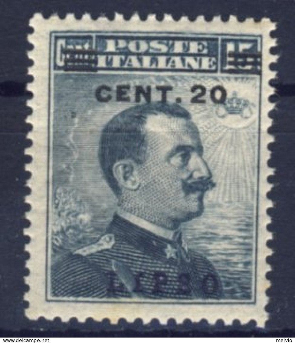 1912-Lipso (MNH=**) 20/15c. Effige Vittorio Emanuele - Egée (Lipso)