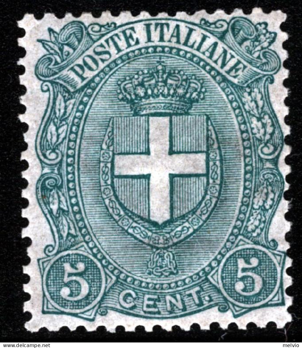 1897-Italia (MNH=**) 5c.Stemma Di Savoia Ben Centrato - Other & Unclassified