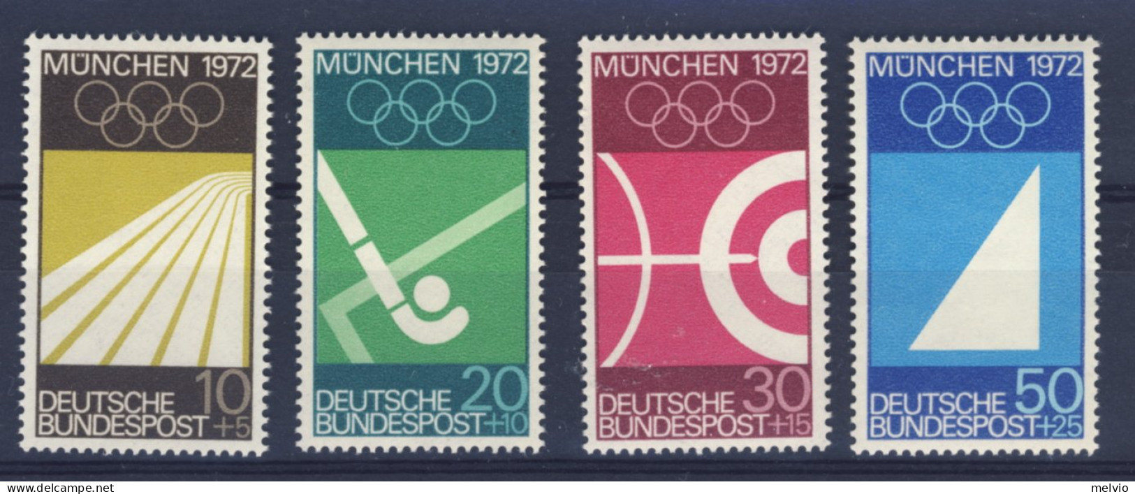 1969-Germania (MNH=**) Serie 4 Valori Preolimpica Monaco - Unused Stamps