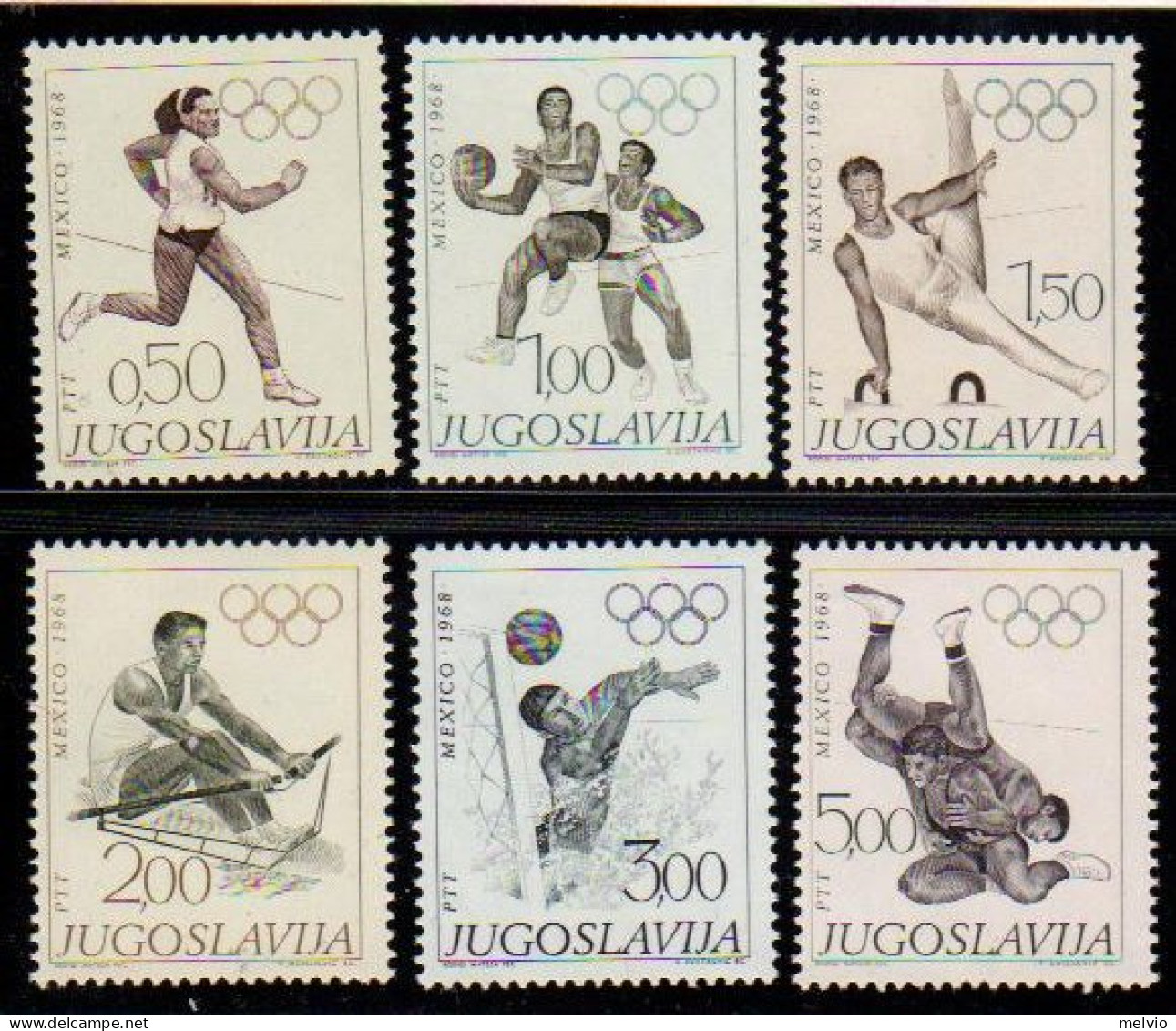 1968-Jugoslavia (MNH=**) S.6v." Olimpiadi Di Mexico" - Autres & Non Classés