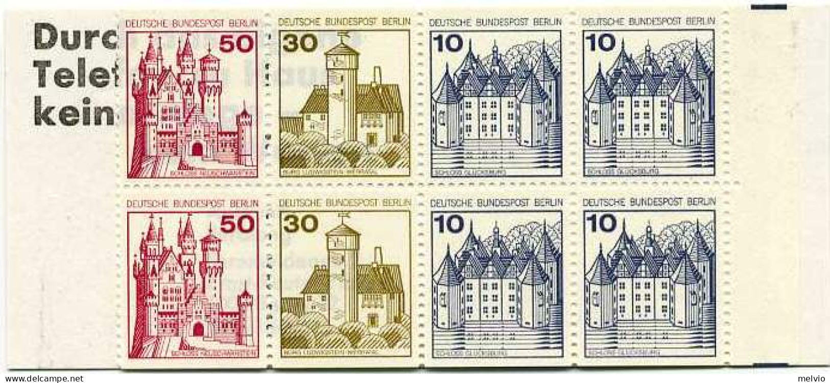 1977-Germania (MNH=**) Libretto Otto Valori Quattro 10p.+due 30p.+due 50p."caste - Neufs