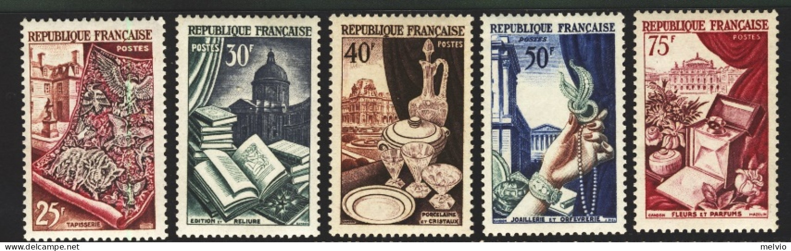 1954-Francia (MNH=**) S.5v.Export - Ungebraucht
