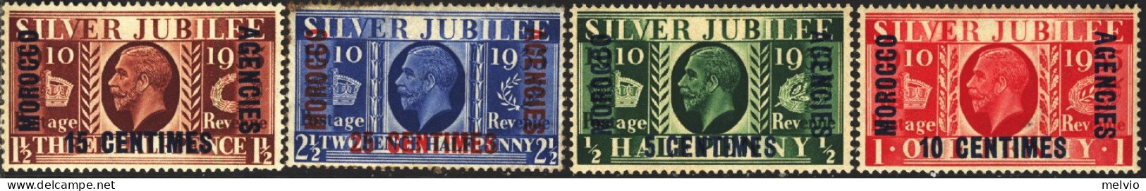 1935-Marocco Agenzie (MLH=*) S.4v."Silver Jubelee" (light Hinge) British Stamps  - Sonstige & Ohne Zuordnung