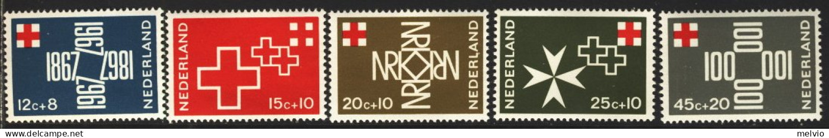 1967-Olanda (MNH=**) S.5v."Croce Rossa" - Ungebraucht