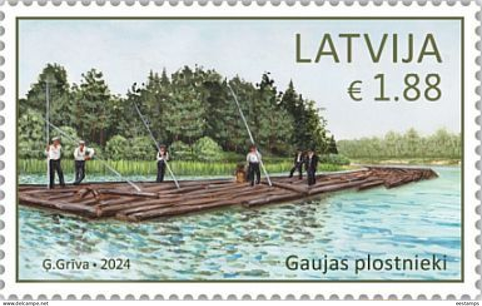 Latvia 2024 . Rafters On Gauja. 1v. - Lettland