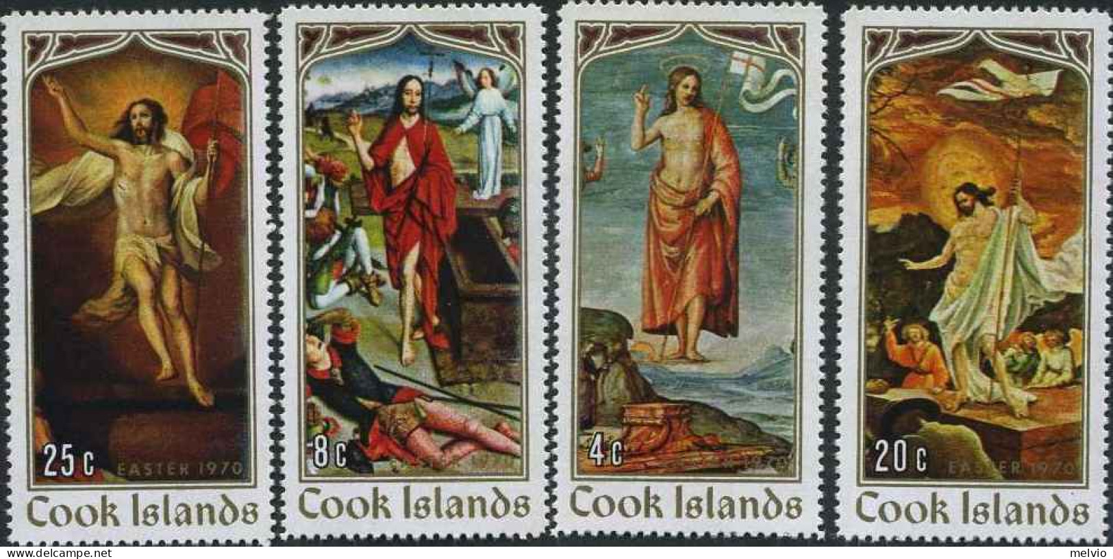1970-Cook Isole (MNH=**) S.4v."Pasqua Resurrezione Di Cristo" - Cook
