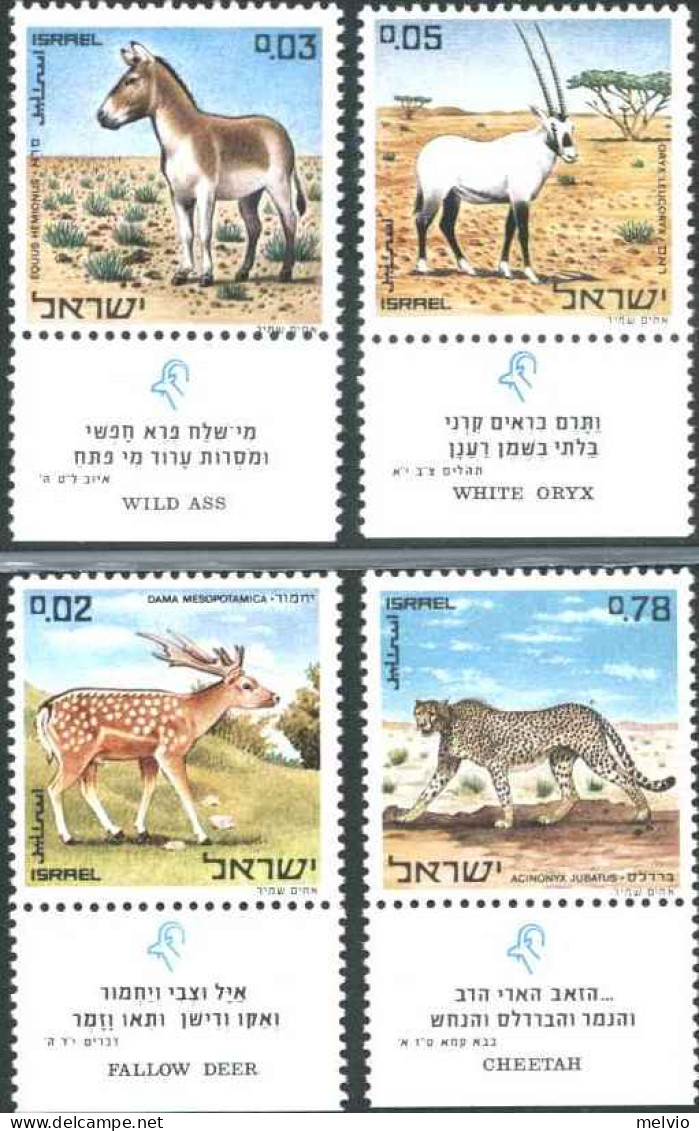 1971-Israele (MNH=**) S.4v.con Appendice "Animali Nature Reserves.Animals Of Bib - Other & Unclassified