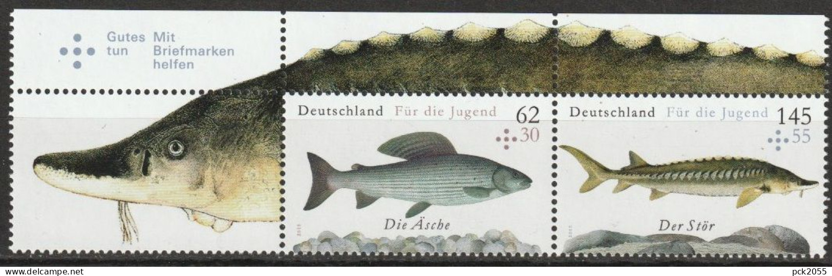 Deutschland  2015 Aus H-Blatt 49 Mit Mi-Nr.3169+3171 W125 Süßwasserfische ** Postfrisch ( EK31/1 ) - Zusammendrucke