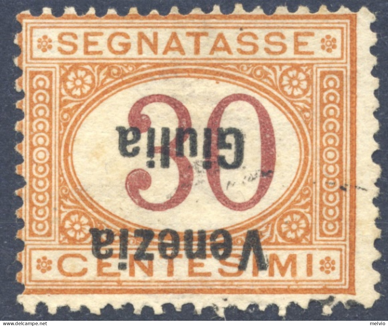 1918-Venezia Giulia (O=used) 30c.segnatasse Di Italia Soprastampato Venezia Giul - Venezia Giulia