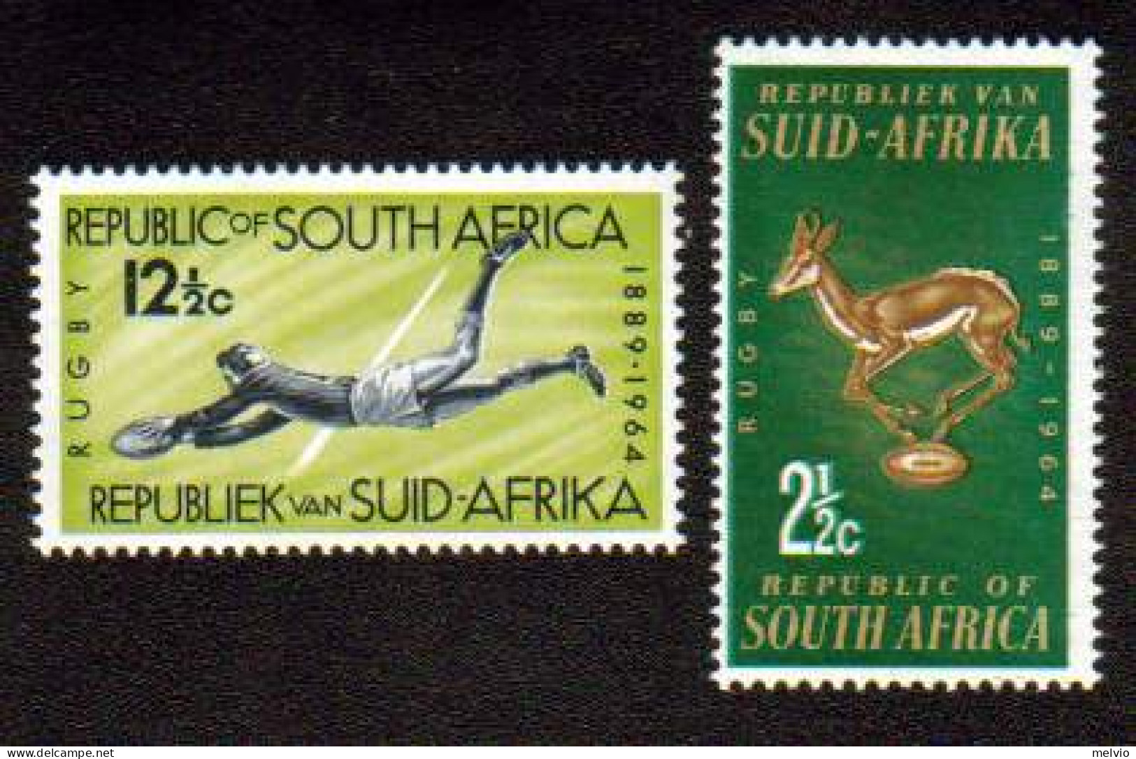 1964-Africa Del Sud (MNH=**) S.2v."rugby,75 Anniversario" - Afrique Du Sud-Ouest (1923-1990)