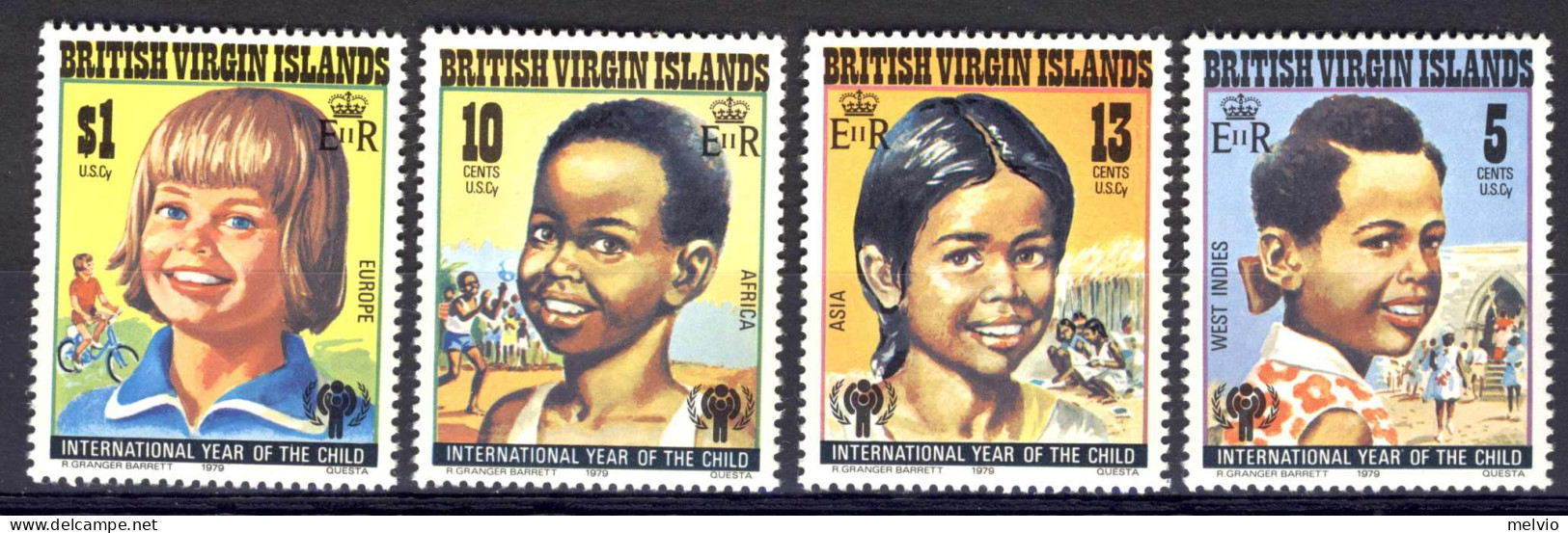 1979-Isole Vergini (MNH=**)s.4v."International Year Of The Child" - British Virgin Islands