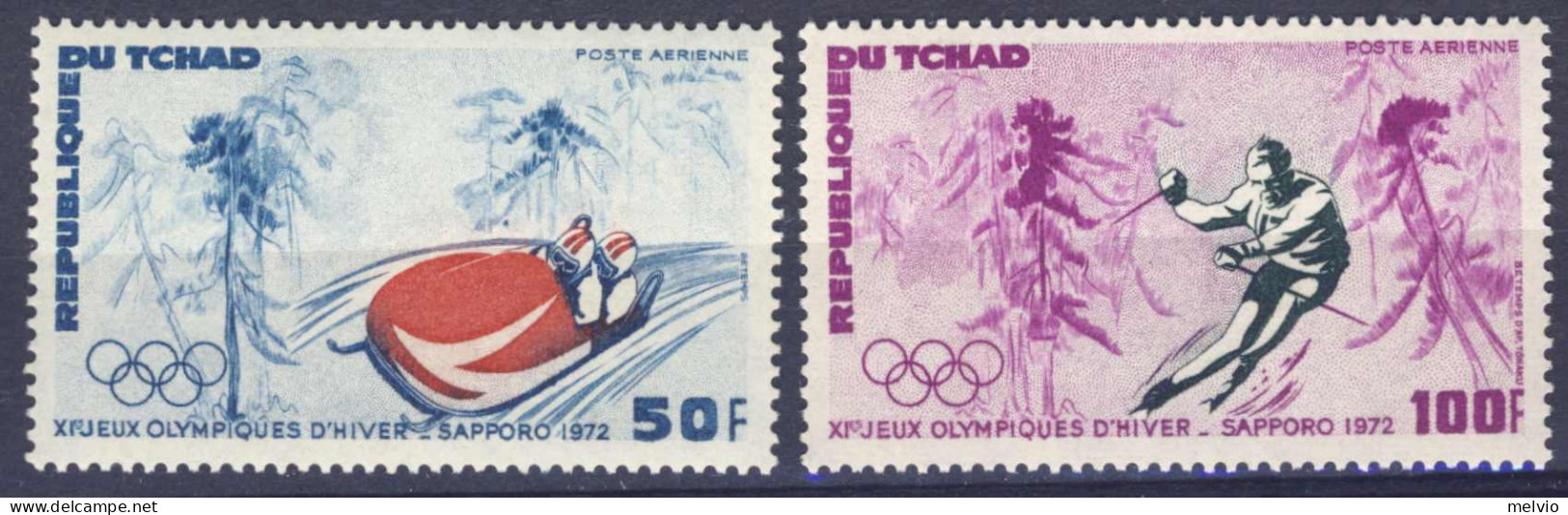1972-Ciad (MNH=**) S.2v."Olimpiadi Sapporo" - Tchad (1960-...)