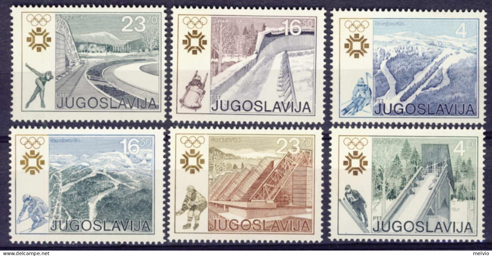 1984-Jugoslavia (MNH=**) S.6v."14th Winter Olympic Games, Sarajevo" - Autres & Non Classés