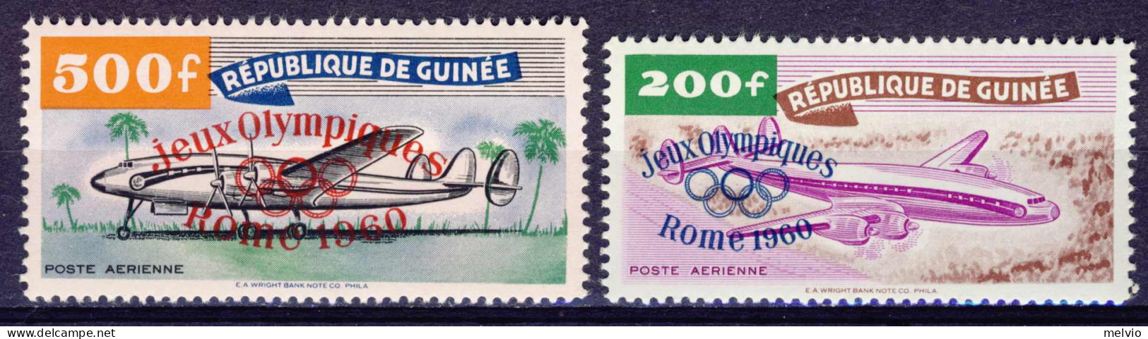 1960-Guinea (MNH=**) 2 Alti V."Olimpiadi Roma" - Guinée (1958-...)