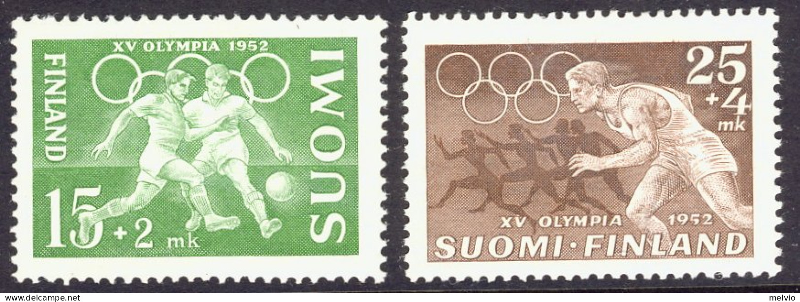 1952-Finlandia (MNH=**) S.2v." Olimpiadi Di Helsinki"cat.Yvert 2012 Euro 5 - Autres & Non Classés