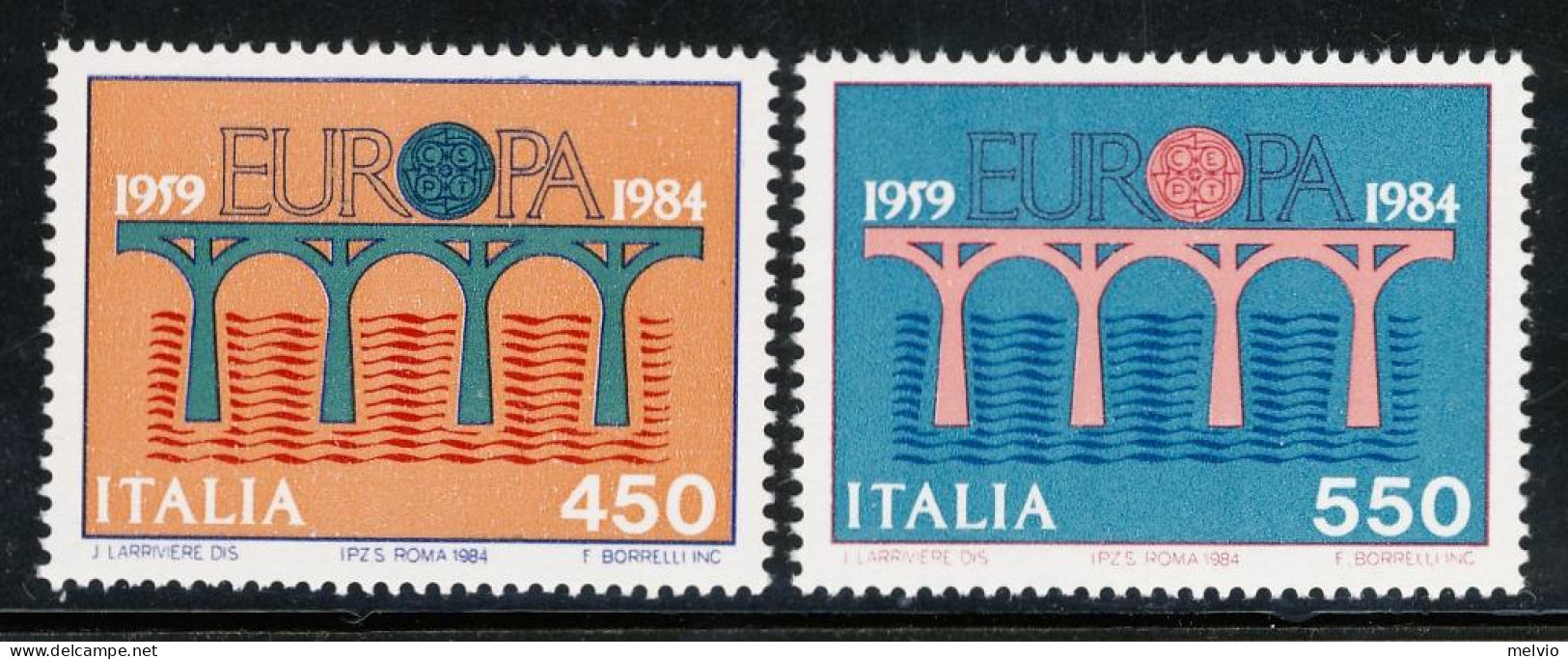 1984-Italia (MNH=**) S.2v."Europa Cept"cat.Sassone Euro 20 - 1946-60: Nuevos