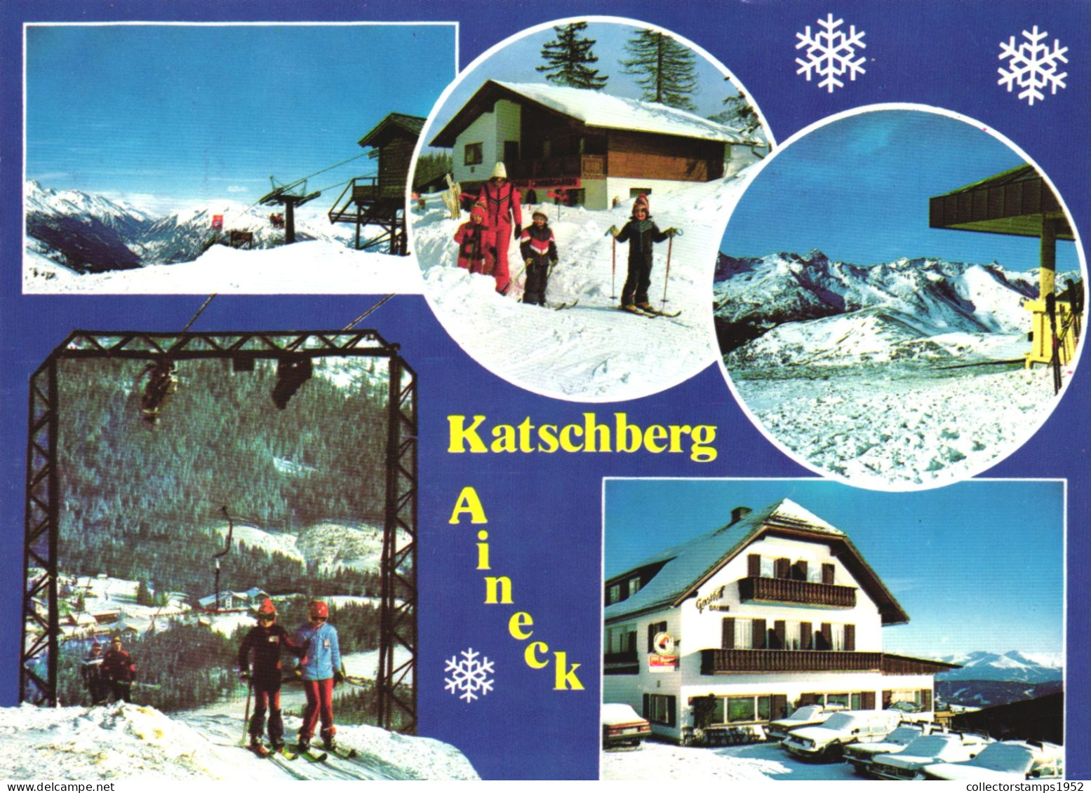 KATSCHBERG, ST. MICHAEL IM LUNGAU, SALZBURG, MULTIPLE VIEWS, SKI RESORT, ARCHITECTURE, CARS, CHILDREN, AUSTRIA, POSTCARD - St. Michael Im Lungau