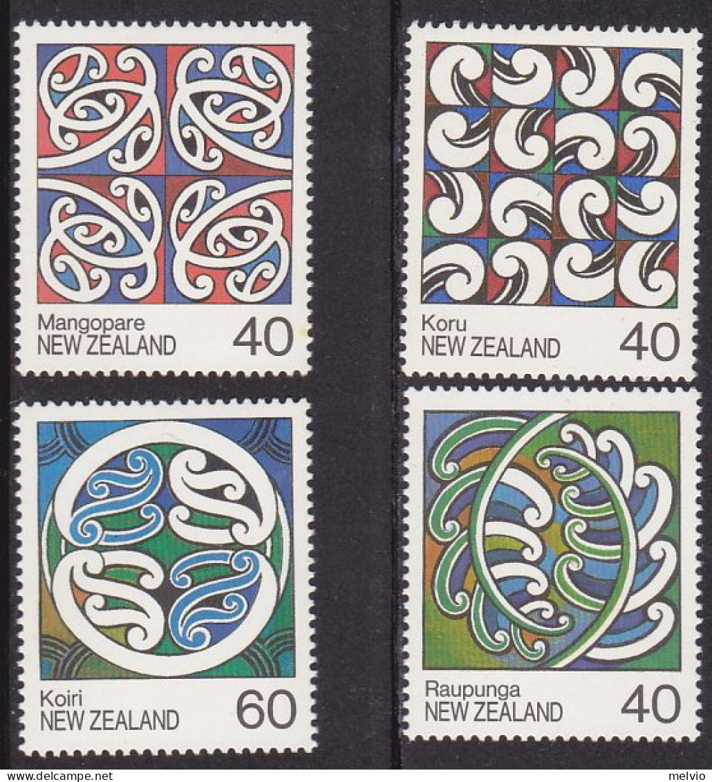 1988-Nuova Zelanda (MNH=**) S.4v."Arte Maori II°s." - Sonstige & Ohne Zuordnung