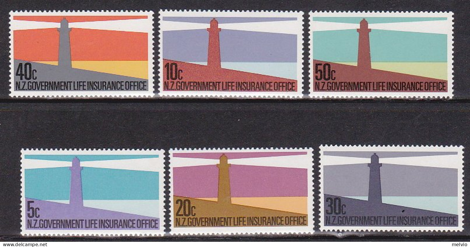 1981-Nuova Zelanda (MNH=**) Servizi S.6v."Fari" - Autres & Non Classés