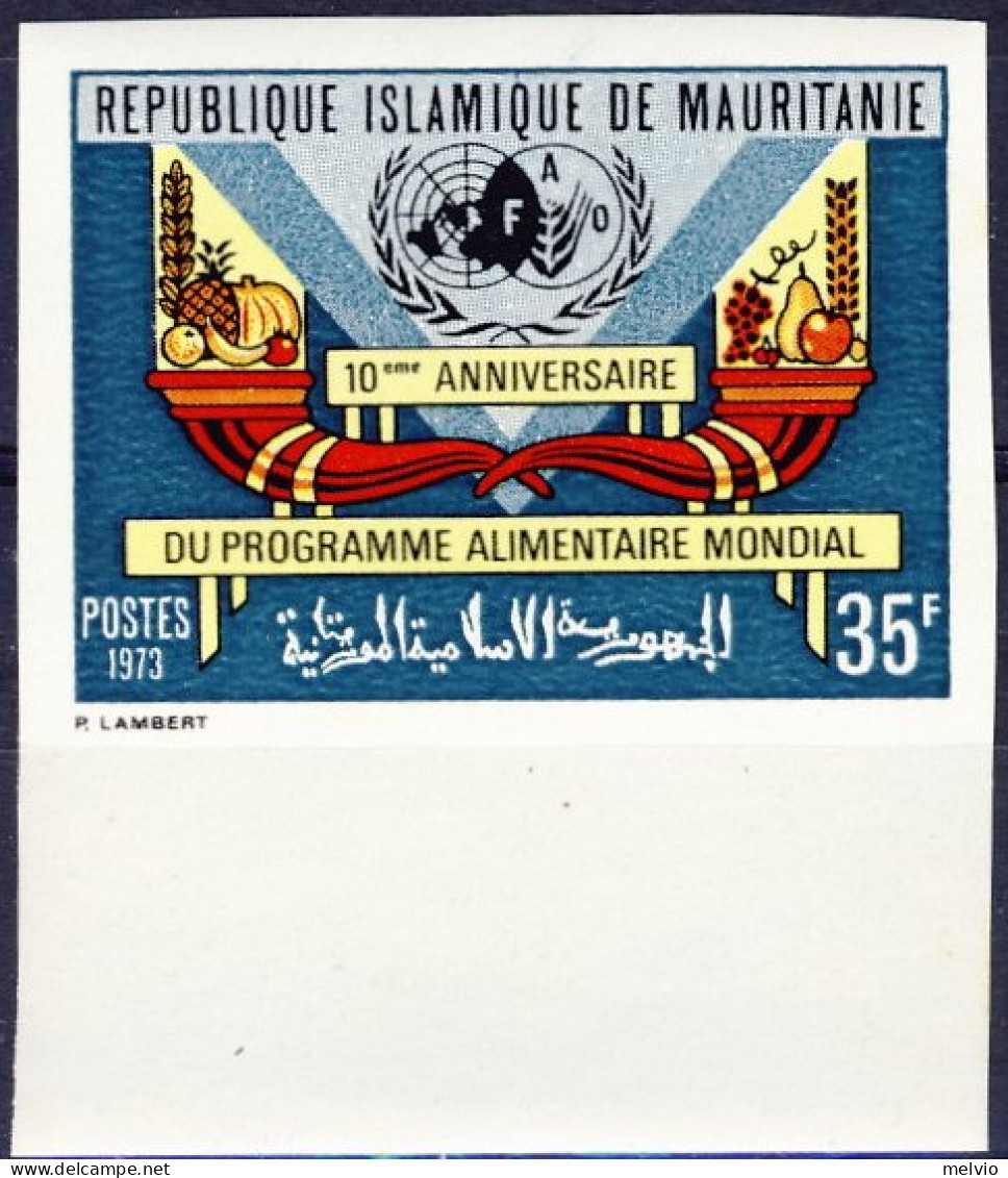 1973-Mauritania (MNH=**) S.1v."10° Anniversario Del Programma Di Alimentazione M - Mauretanien (1960-...)