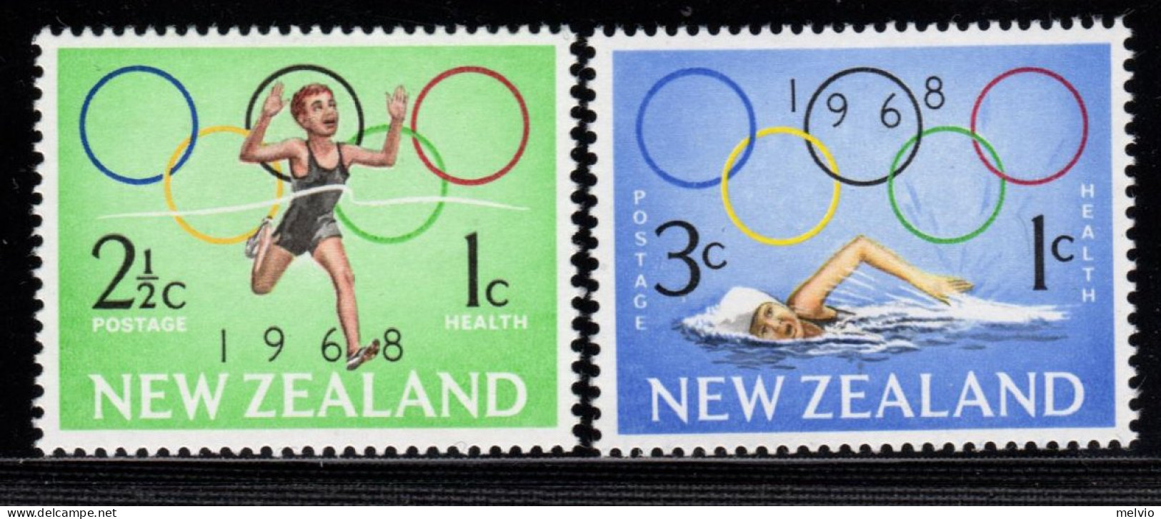 1969-Nuova Zelanda (MNH=**) S.2v."Olimpiadi Di Mexico" - Sonstige & Ohne Zuordnung