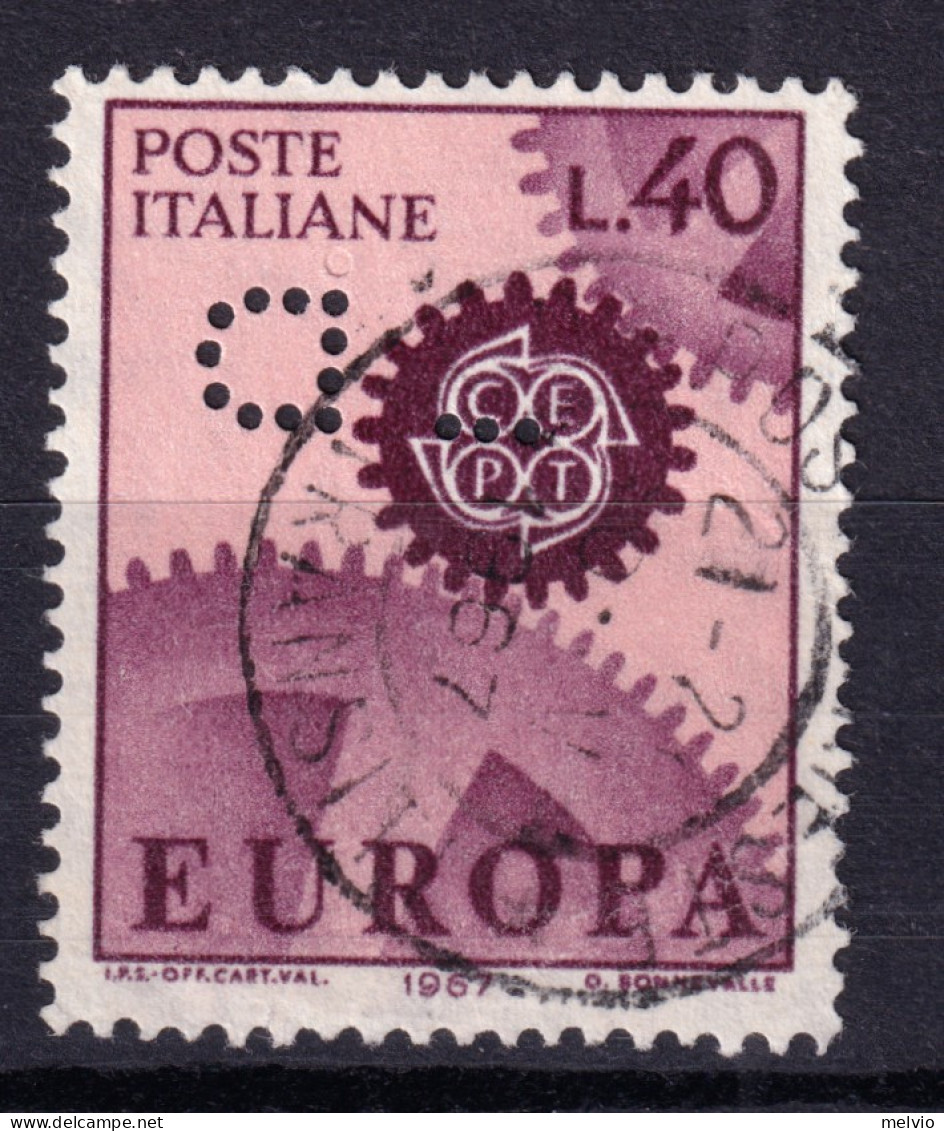1967 PERFIN D Su Europa Lire 40, Usato - 1961-70: Oblitérés