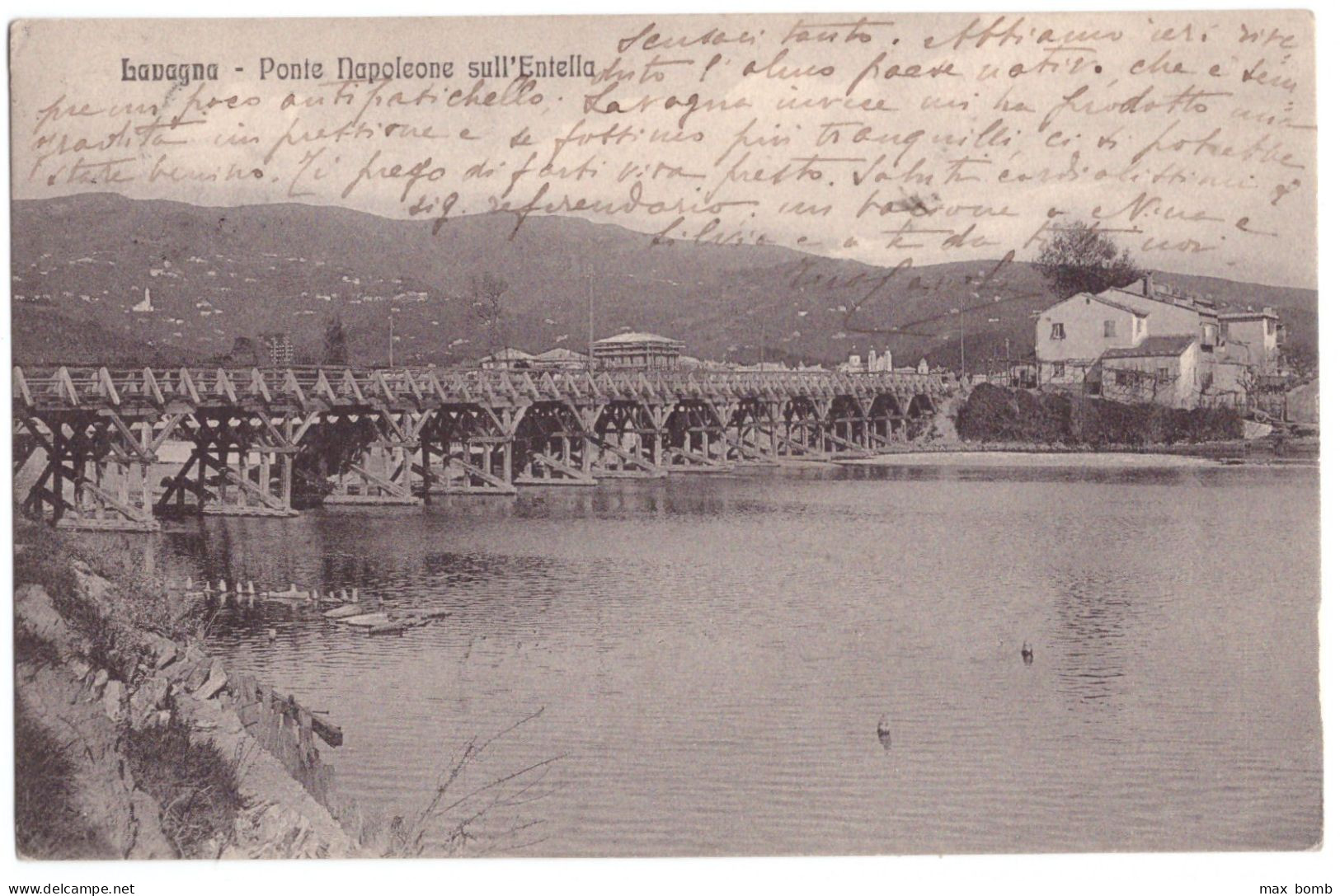 1913 LAVAGNA 1  PONTE  NAPOLEONE SULL'ENTELLA     GENOVA - Genova (Genoa)