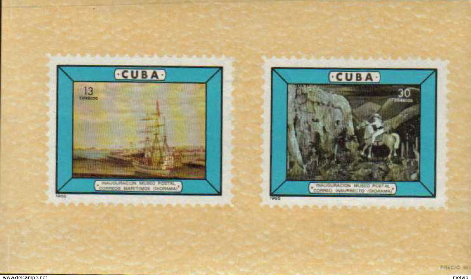 1965-Cuba (MNH=**) Foglietto S.2v."Inaugurazione Museo Postale"catalogo Euro9,90 - Sonstige & Ohne Zuordnung