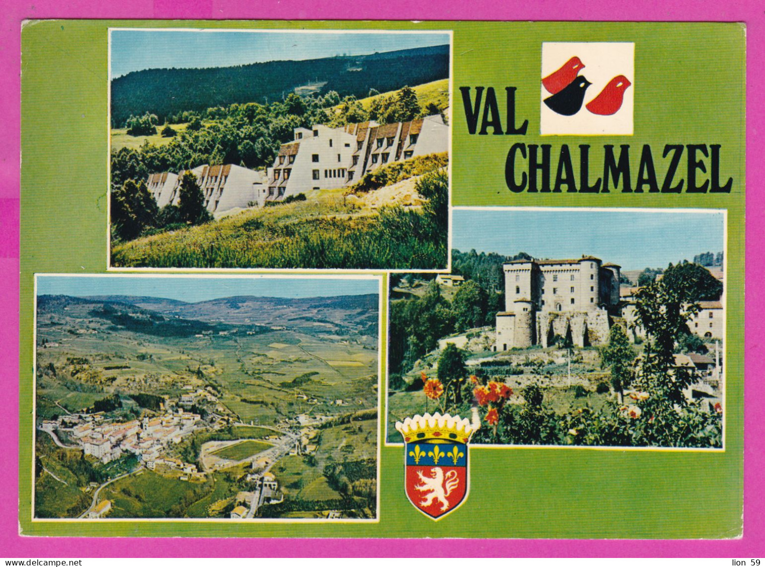 294217 / France - Val CHALMAZEL (Loire) Village Vacances Le Bourg Et Le Chateau PC 1983 USED 1.80 Fr. Liberty Of Gandon - 1982-1990 Vrijheid Van Gandon