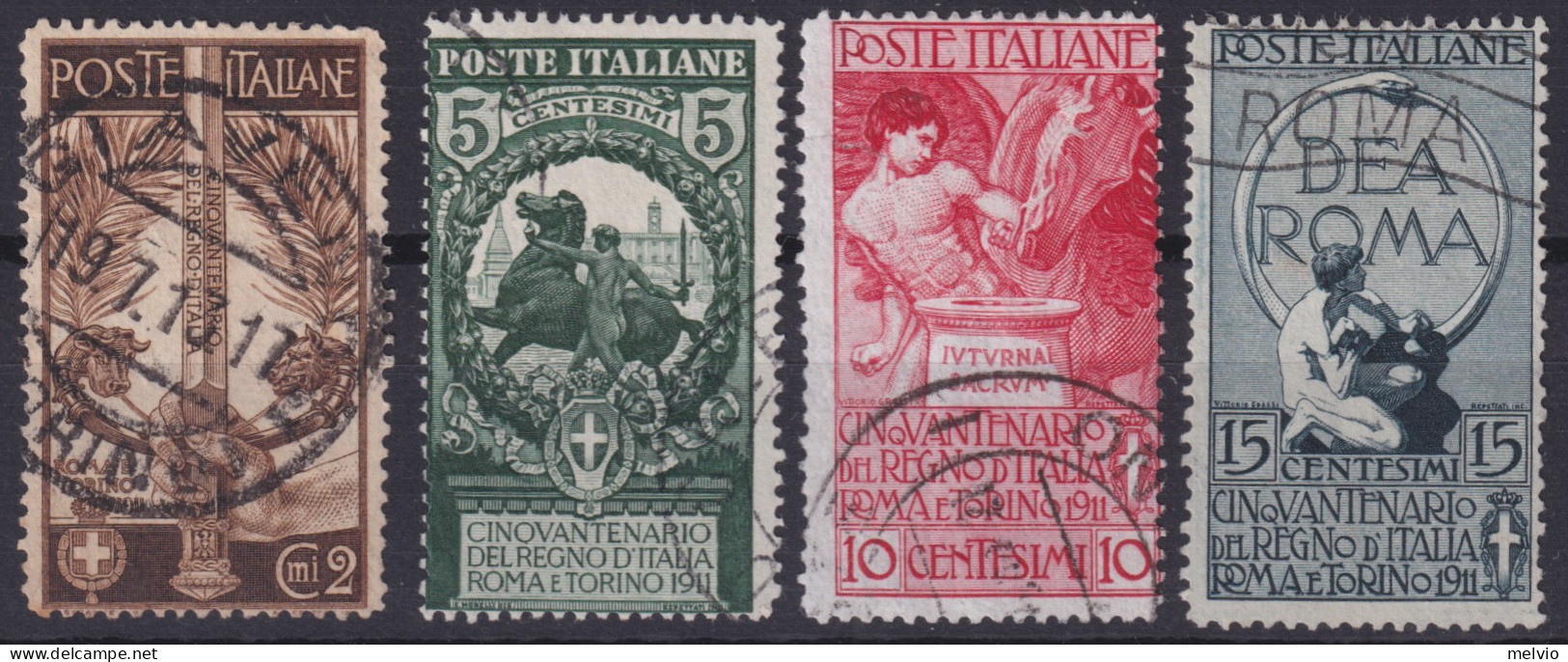 1911-Italia (O=used) S.4 V. 50^ Unita' D'Italia - Neufs