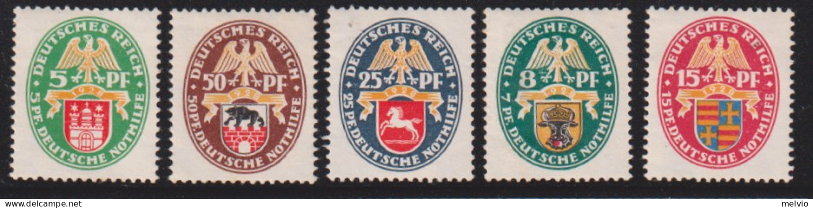 1929-Germania (MLH=*) Serie 4 V.stemmi Regionali - Neufs
