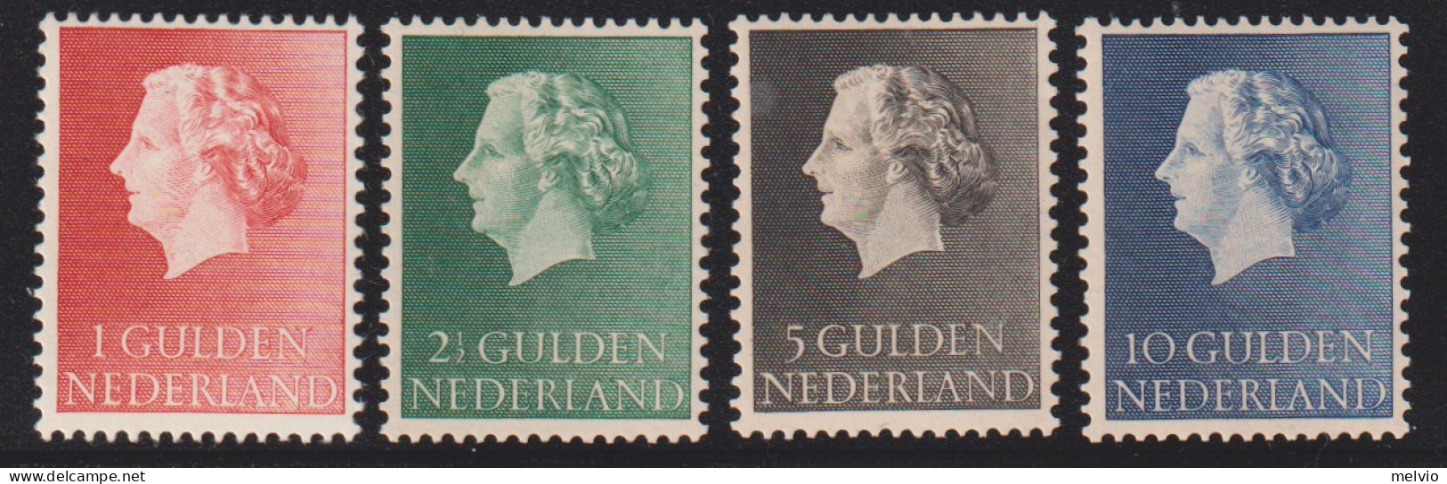 1954-Olanda (MNH=**) S.4 Valori Regina Giuliana - Unused Stamps