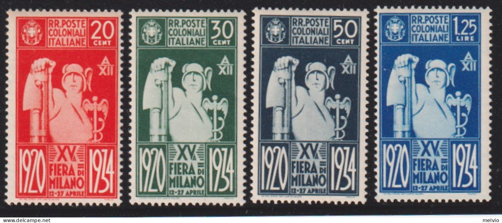 1934-Emissioni Generali (MNH=**) S.4 Valori Fiera Di Milano - General Issues