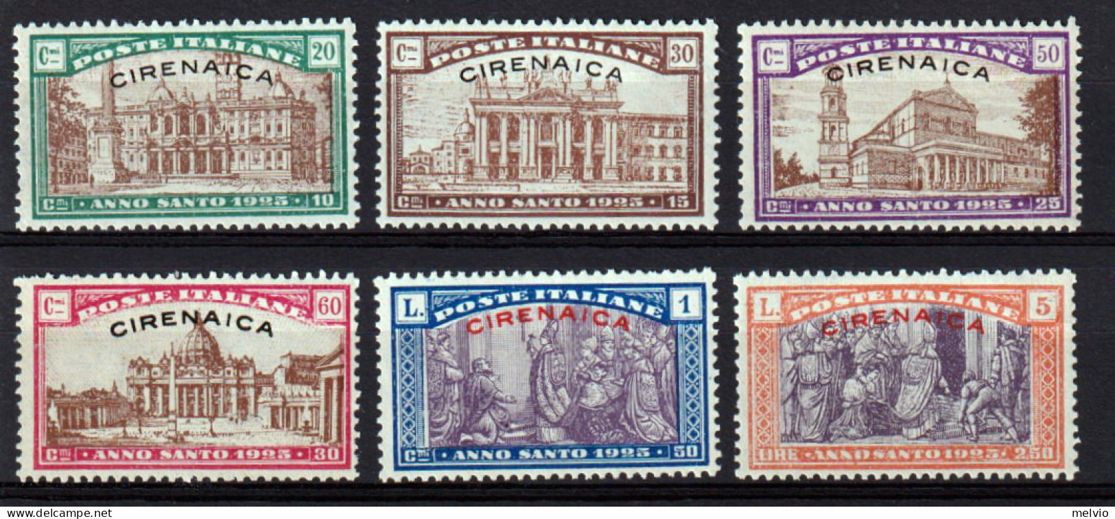 1925-Cirenaica (MNH=**) S.6val. Anno Santo - Cirenaica