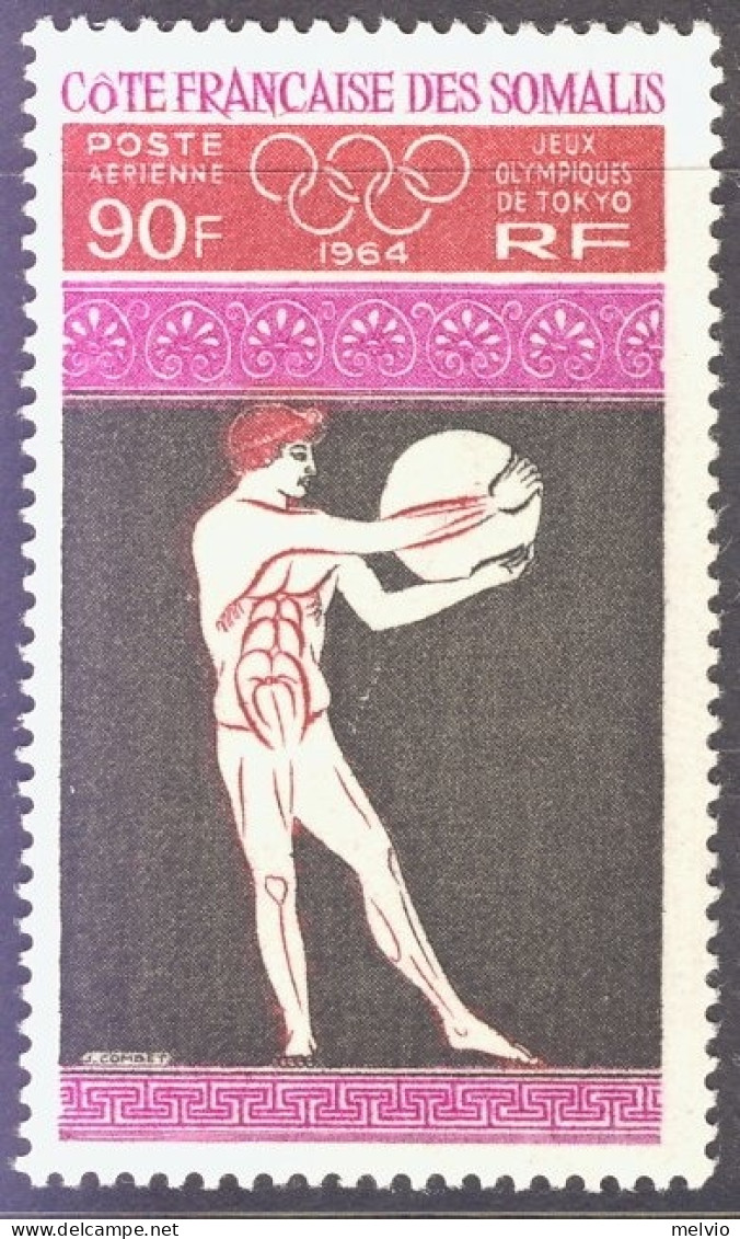 1964-Costa Dei Somali (MNH=**) S.1v." Olimpiadi Di Tokyo" - Neufs