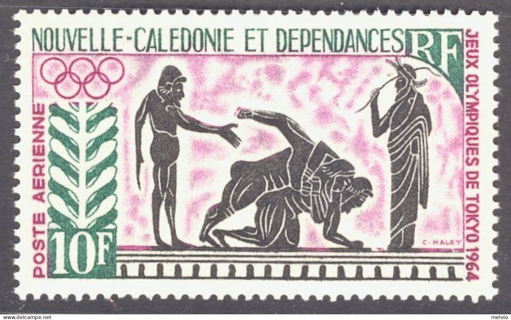 1964-Nuova Caledonia (MNH=**)s.1v." Olimpiadi Di Tokyo" - Nuovi