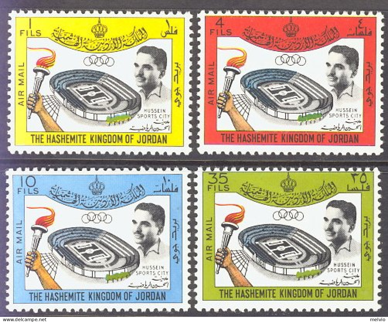 1964-Giordania (MNH=**) S.4v." Olimpiadi Di Tokyo" - Jordanie