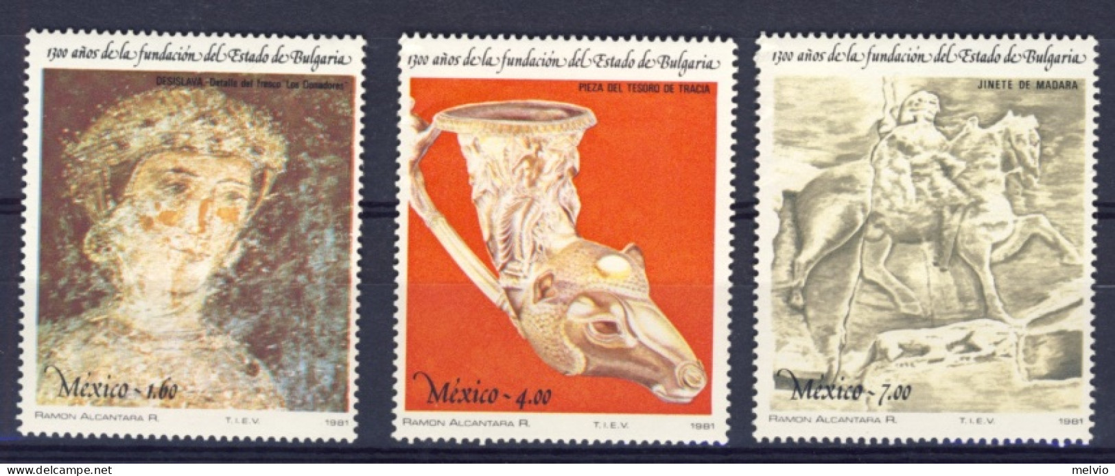 1981-Messico (MNH=**) Serie 3 Valori Arte Dipinti - Mexiko