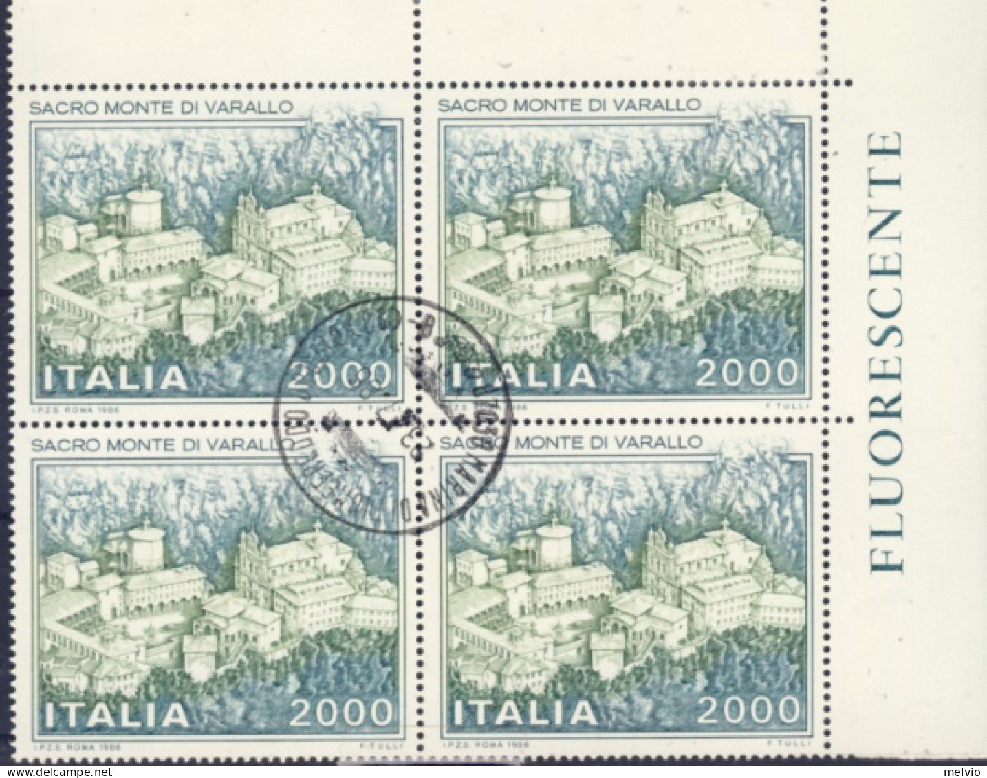 1986-Italia (O=used) Quartina L.2000 Sacro Monte Di Varallo - 1946-60: Oblitérés