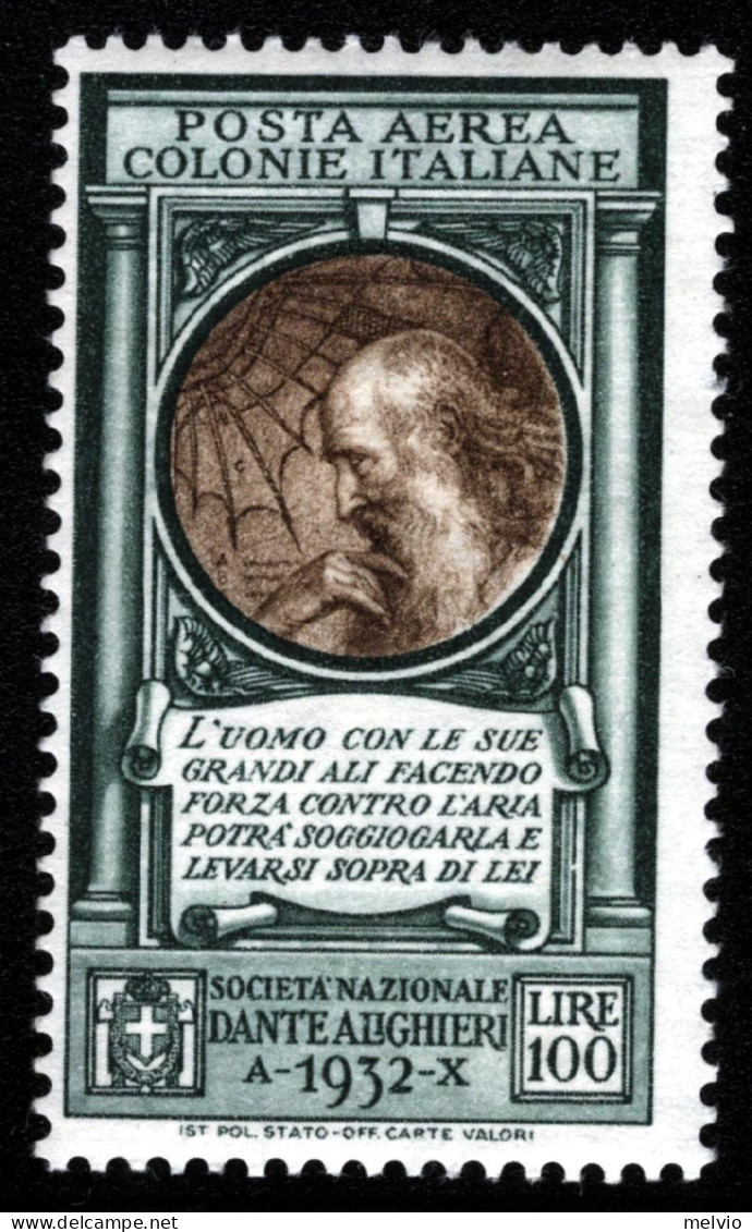 1932-Emissioni Generali (MNH=**) PA. L.100 Dante Alighieri - Emissions Générales